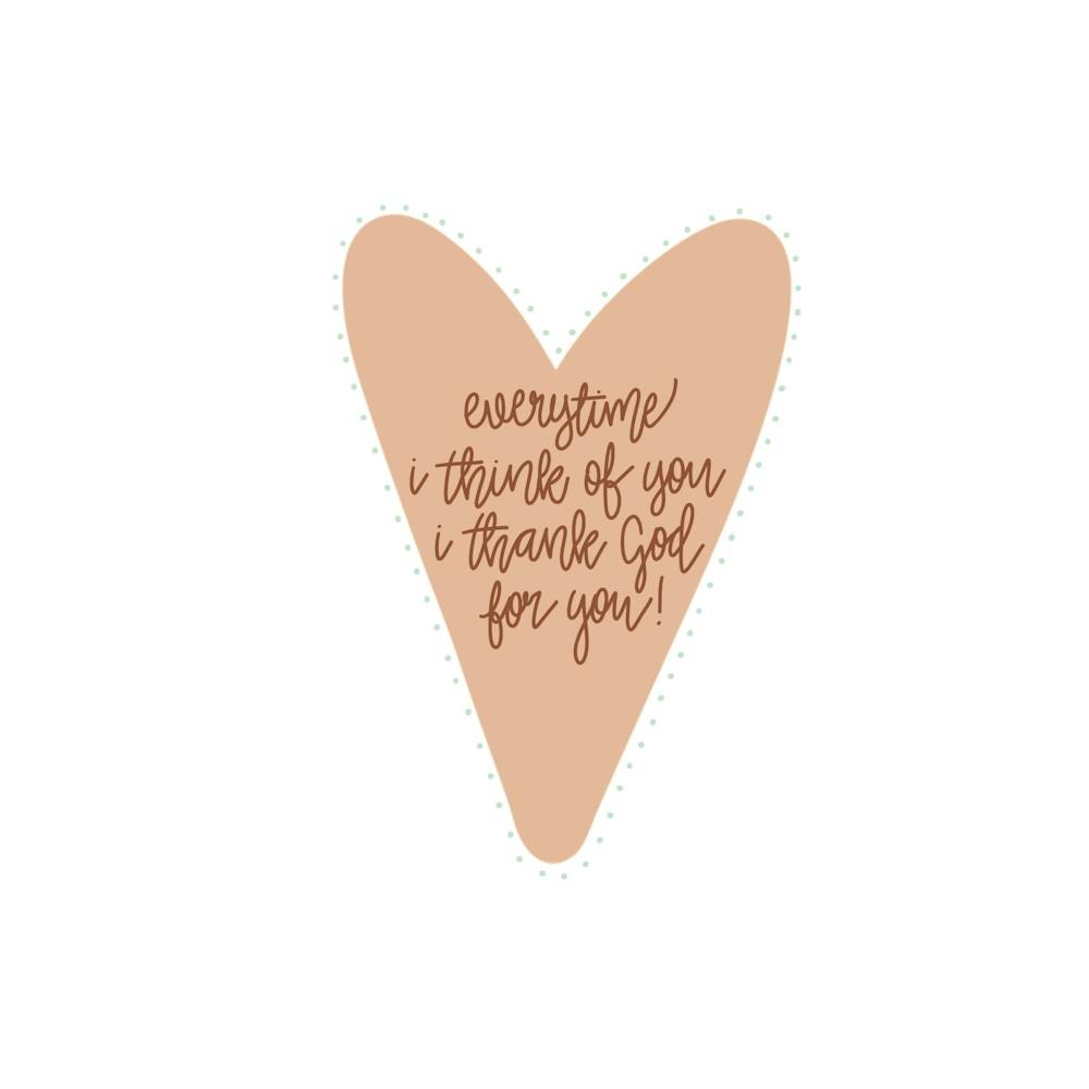 Thank God For You Scripture Art