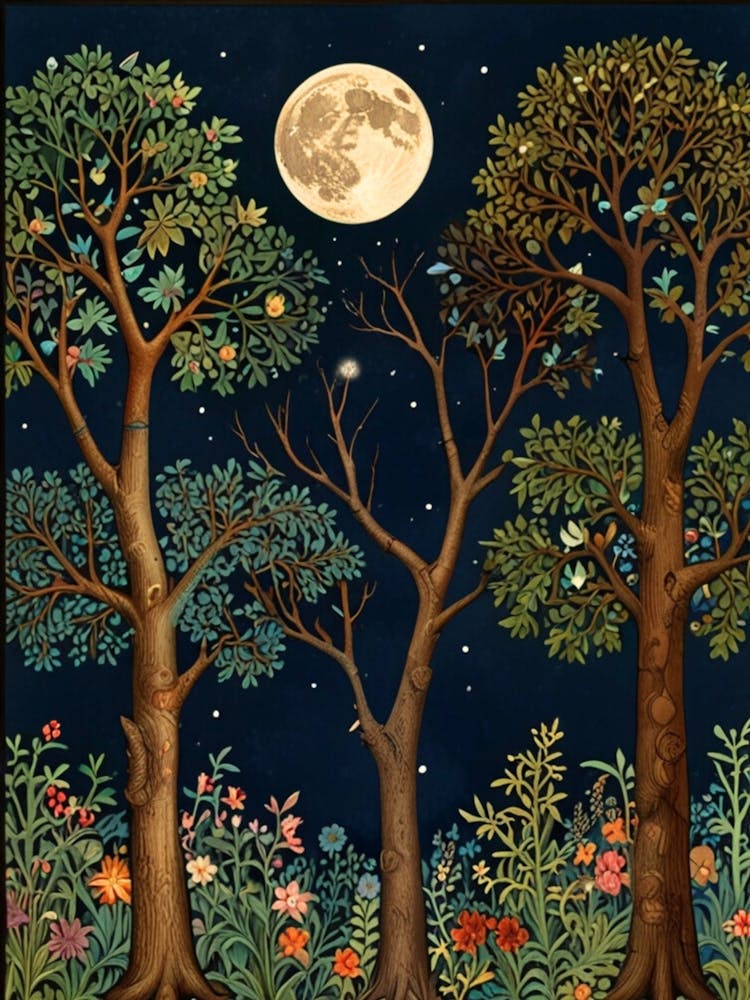 William Morris Moonlight In The Forest 177