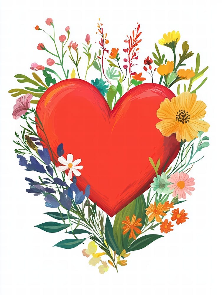 Cœur Avec Des Fleurs 10