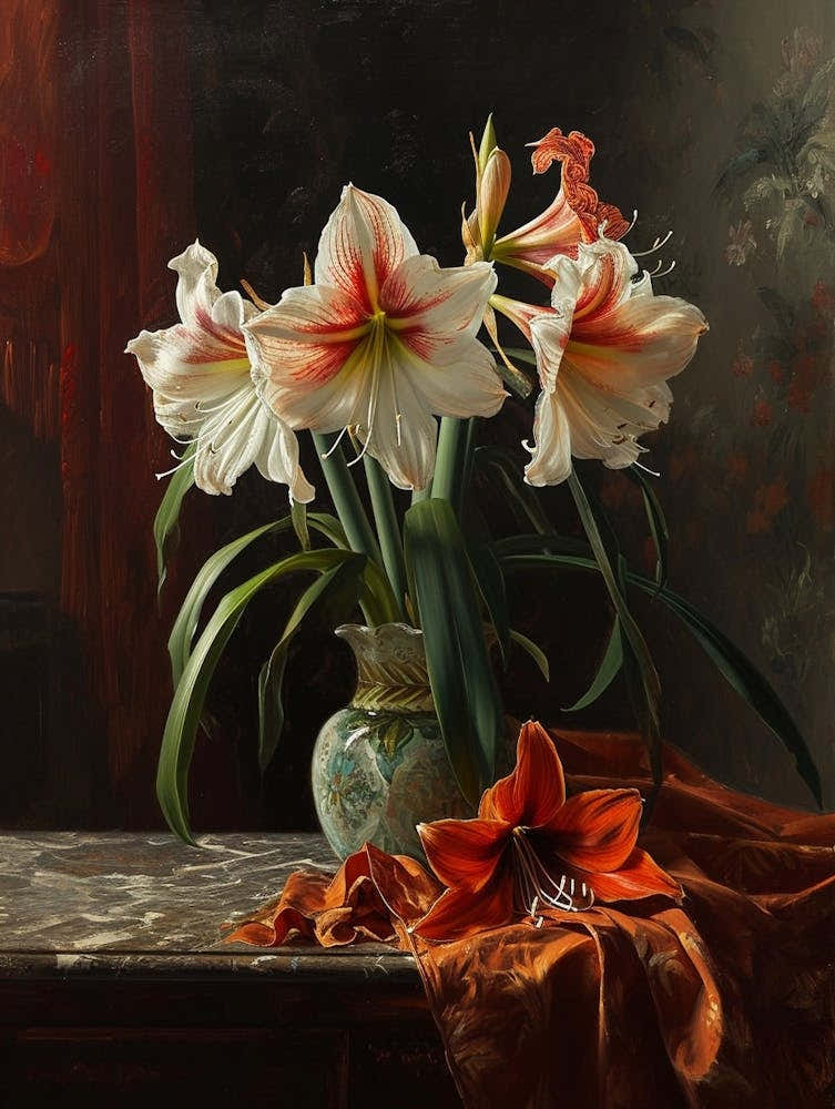 Baroque Floral Still Life Amaryllis 7