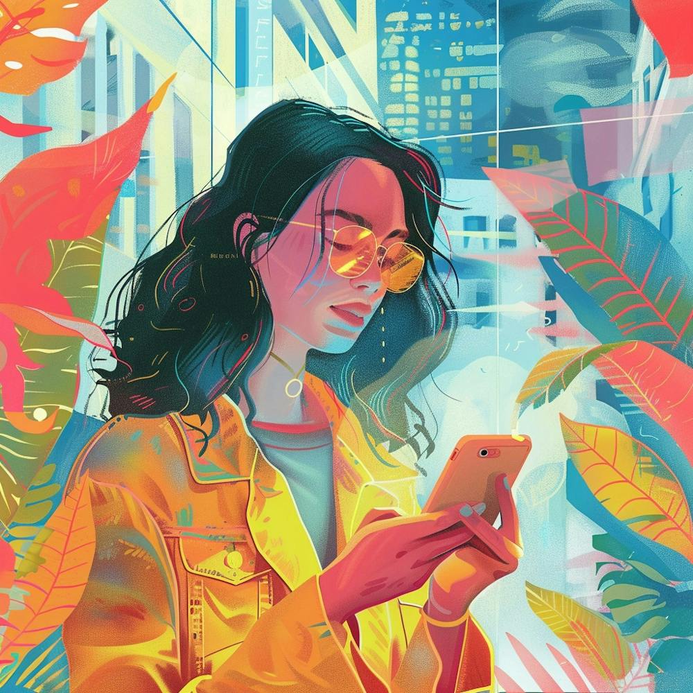 Girl Using Cell Phone