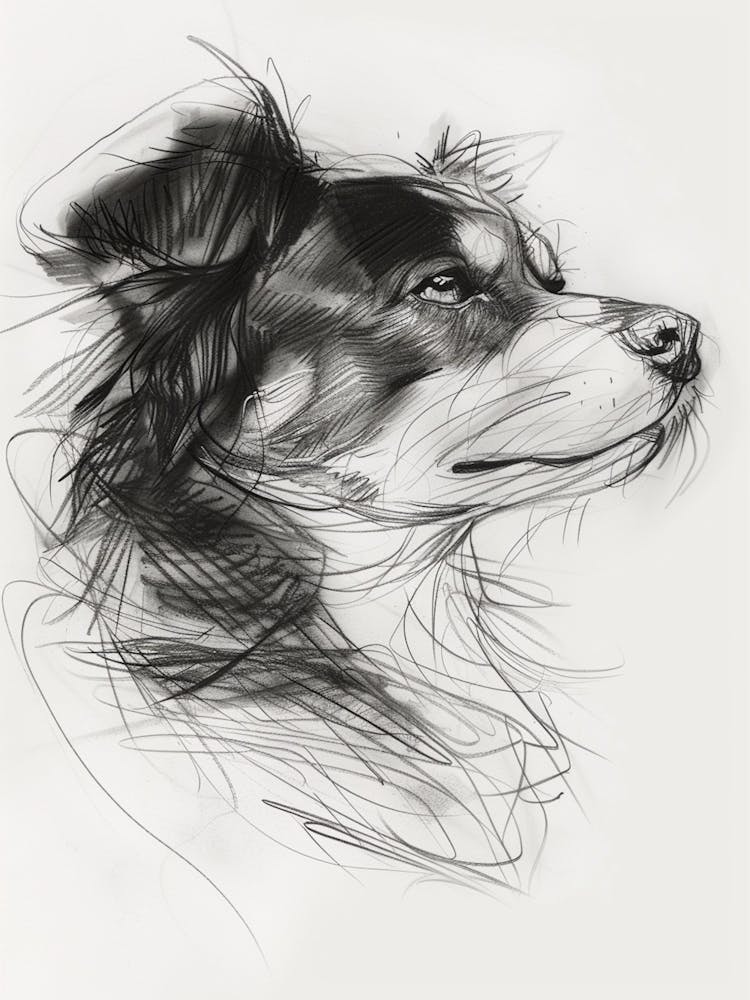Shepherd Dog Charcoal Line 1
