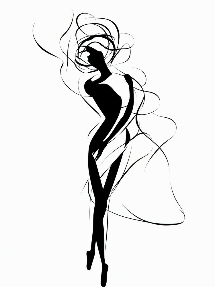 Line Art Woman Body 25