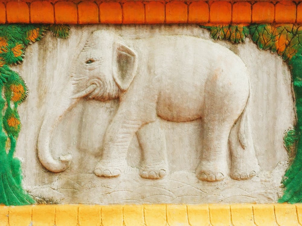 Elephant Carving Cambodia