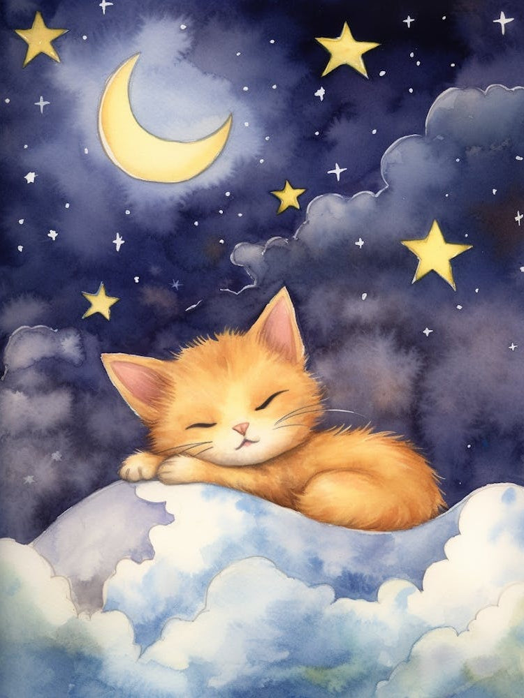 Baby Kitten 4 Sleeping In The Clouds