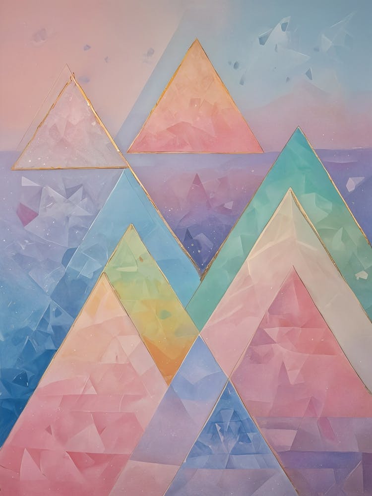Pastel Triangle Mountains