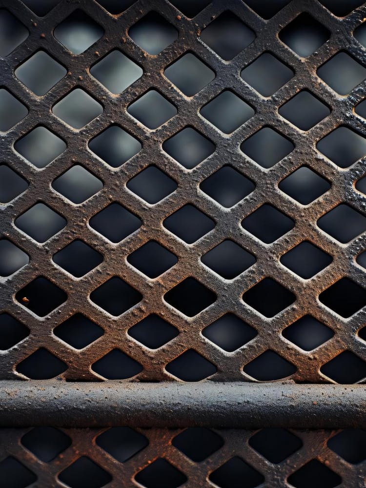 Grated Metal Background