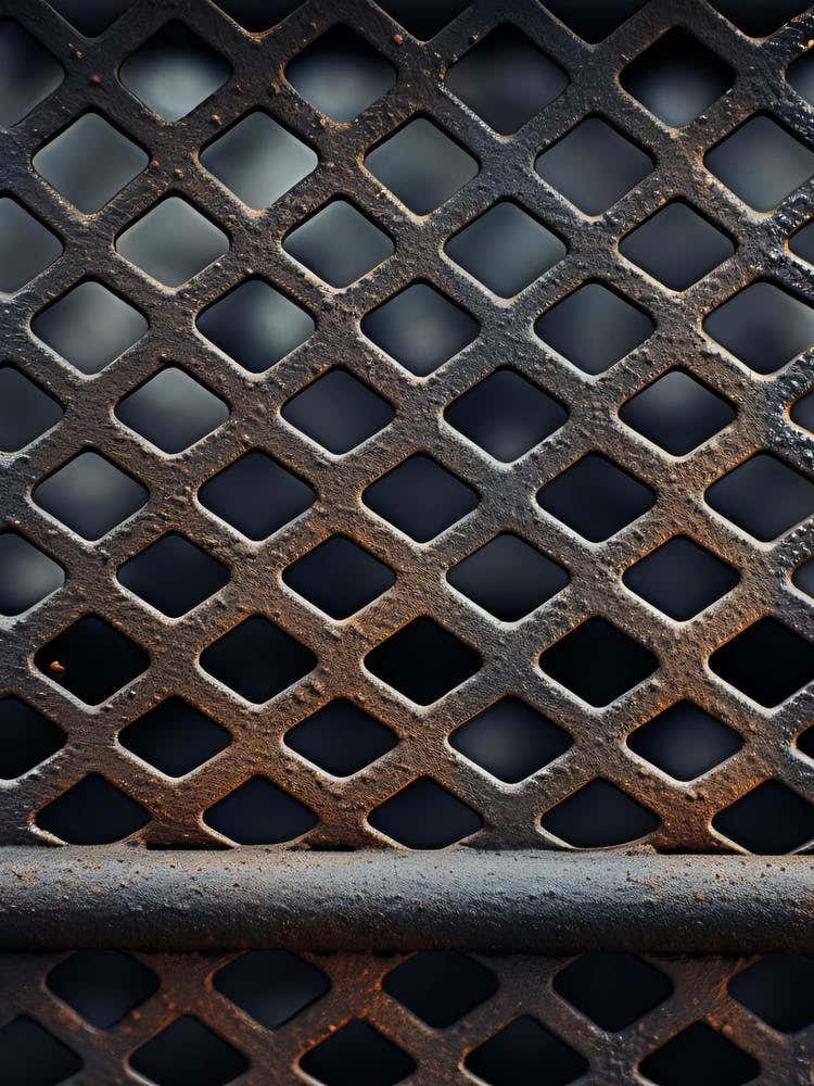 Grated Metal Background