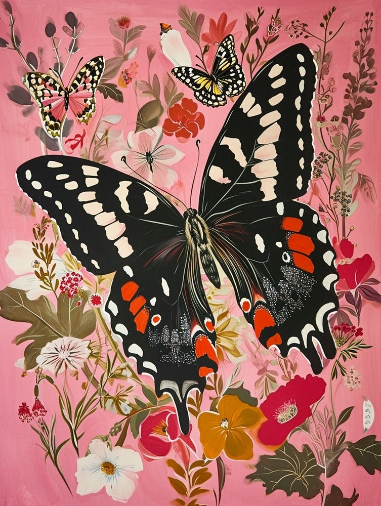 Floral Animal Painting Butterfly 4