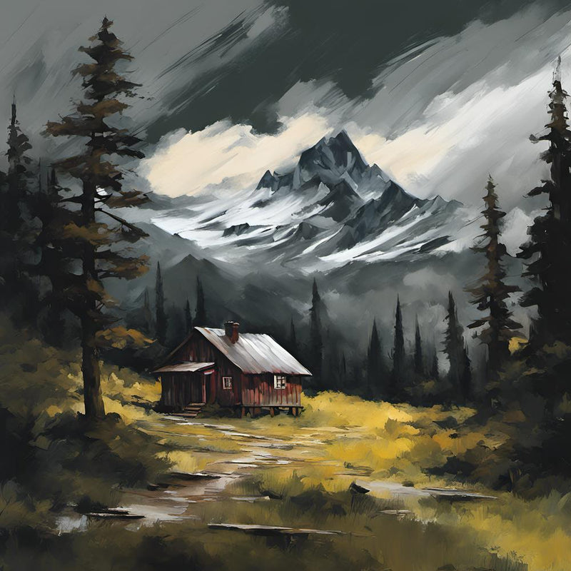 Hütte in den Bergen