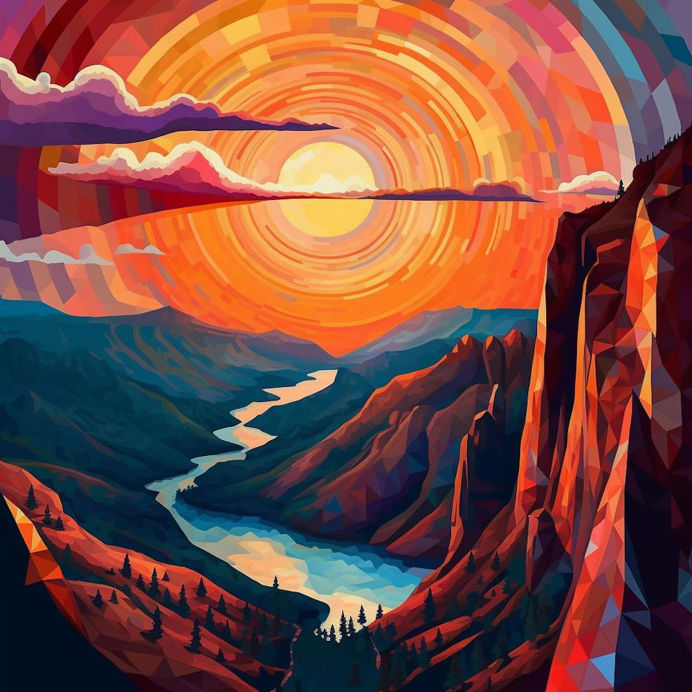 Sunset In The Mountains 1