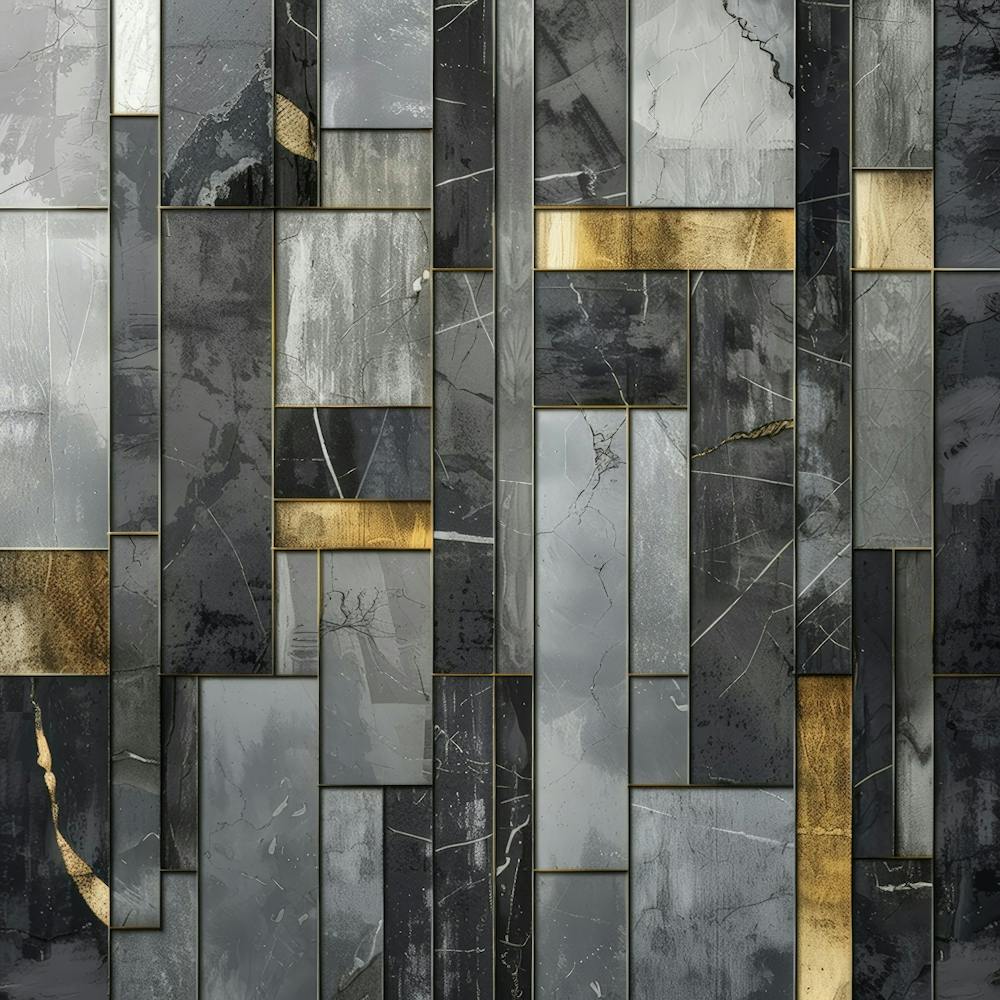 Black And Gold Marble Wall Art 1