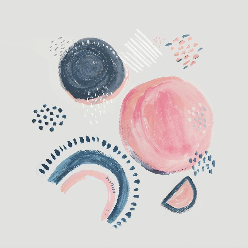 Abstract Mark Making Circles Square