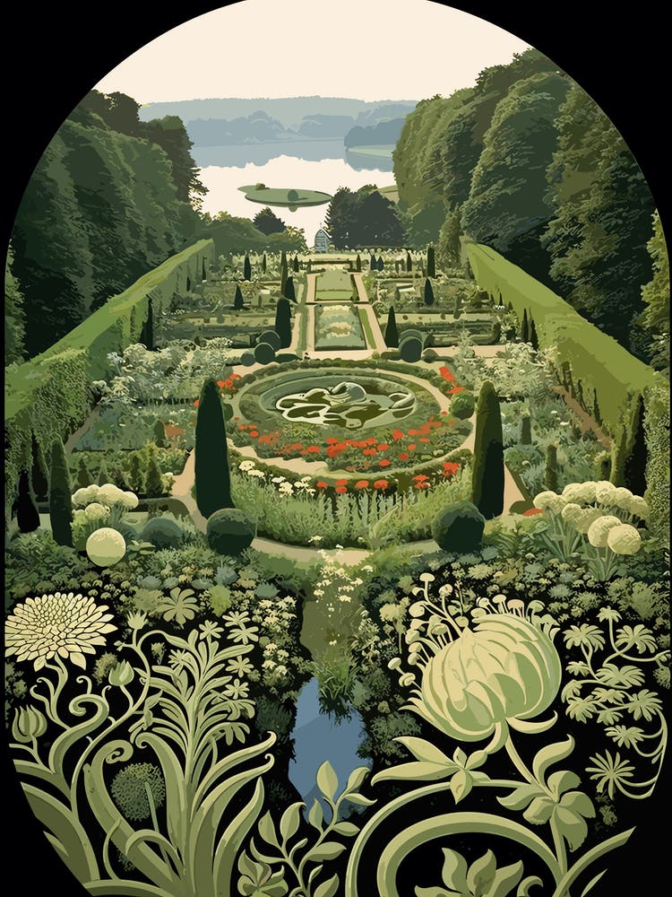Gardens Of The Palace Of Versailles France Henri Rousseau Style