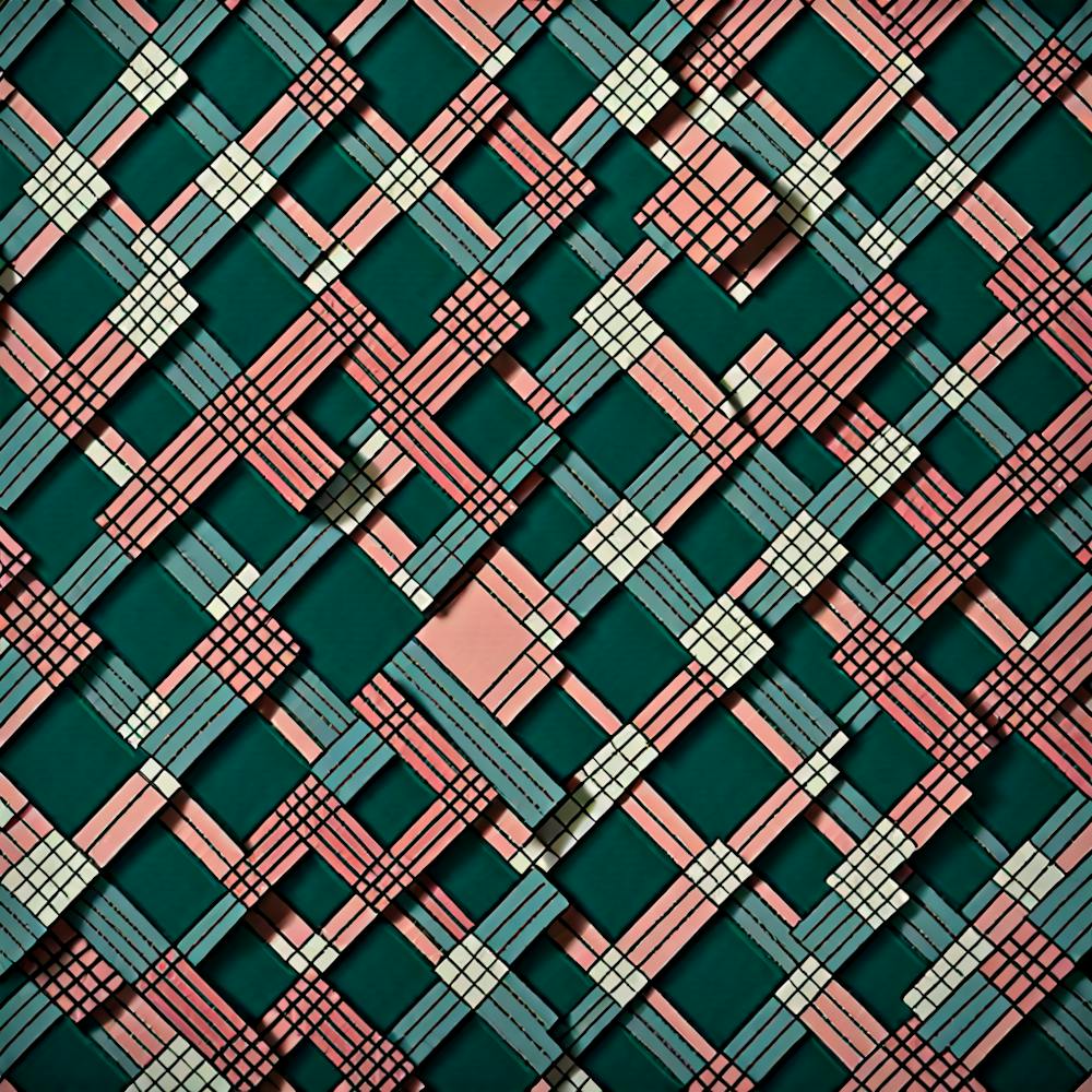 Tartan Pattern Mid Century, seamless flat pattern, 242