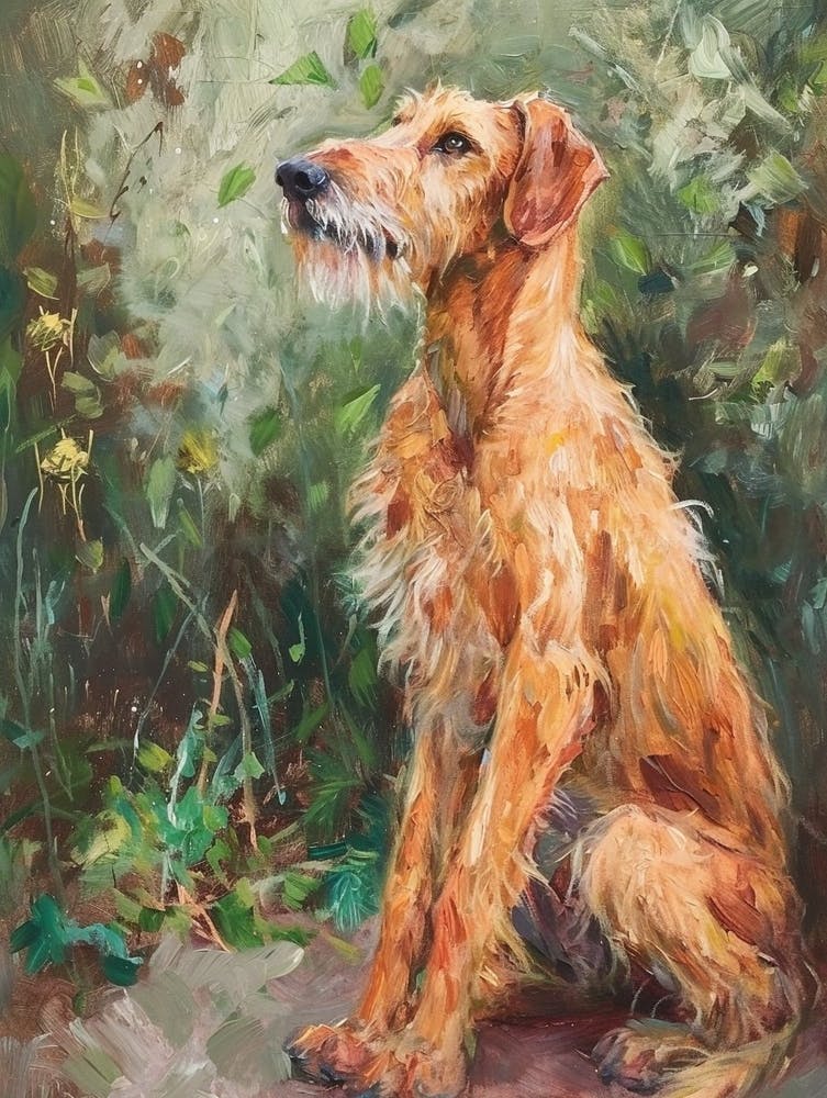 Irish Wolfhound Acrylic Painting 5