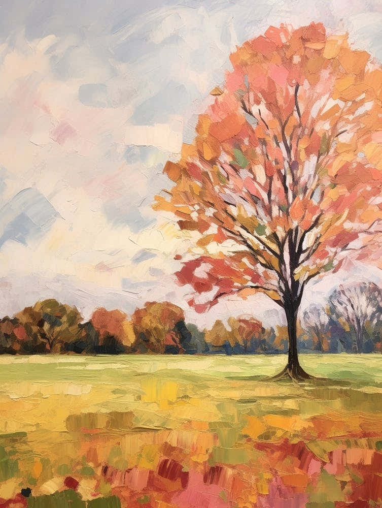 Autumn City Park Painting Phoenix Park Dublin 2