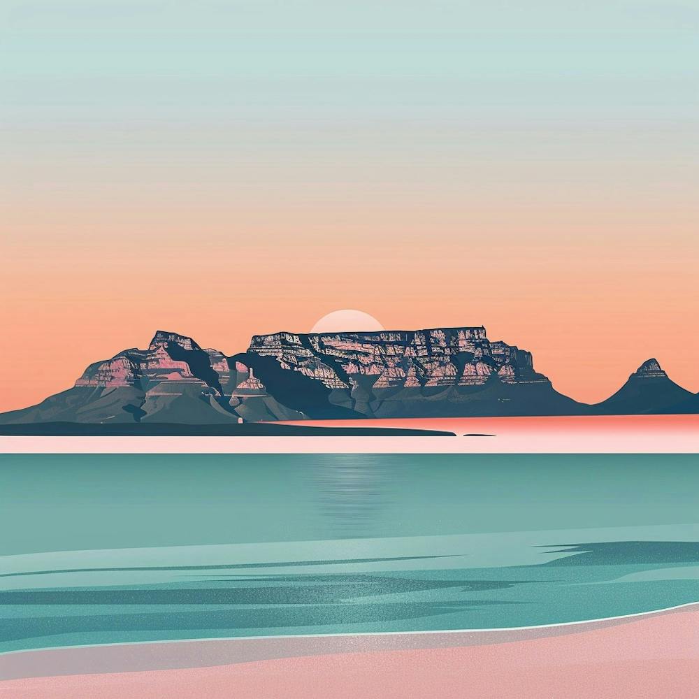 A Table Mountain In Cape Town Minimal Illustrati 1720033756 2