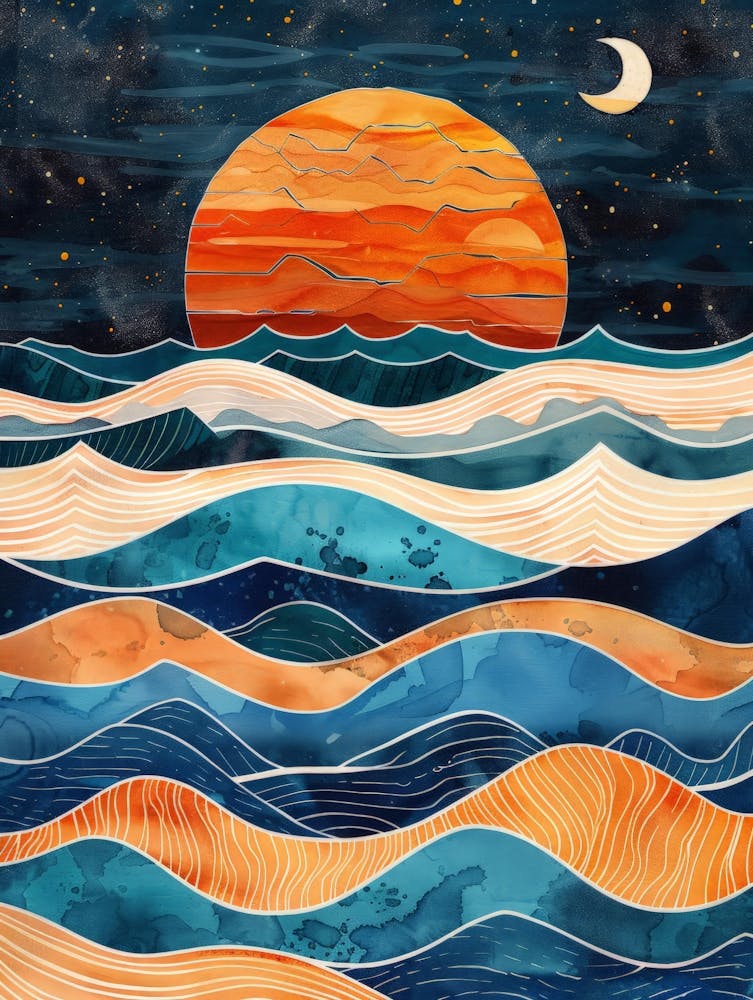 Sunset Over The Ocean 43