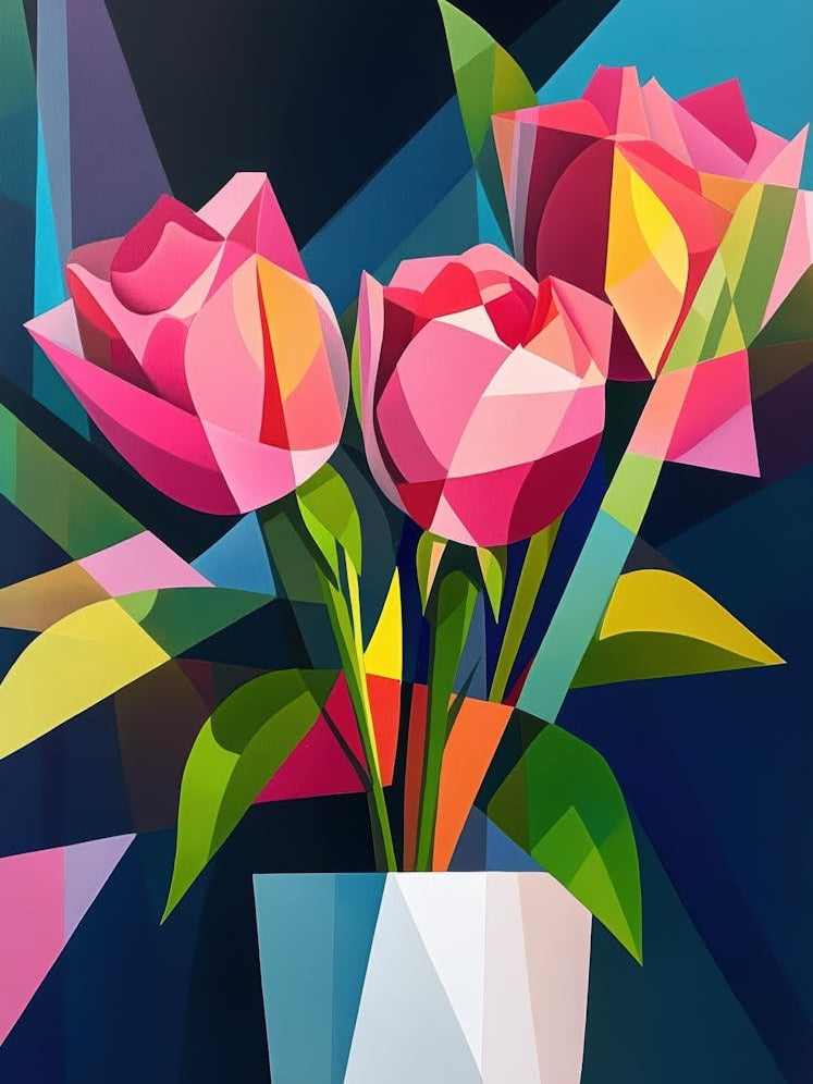 Pink Roses In A Vase 8
