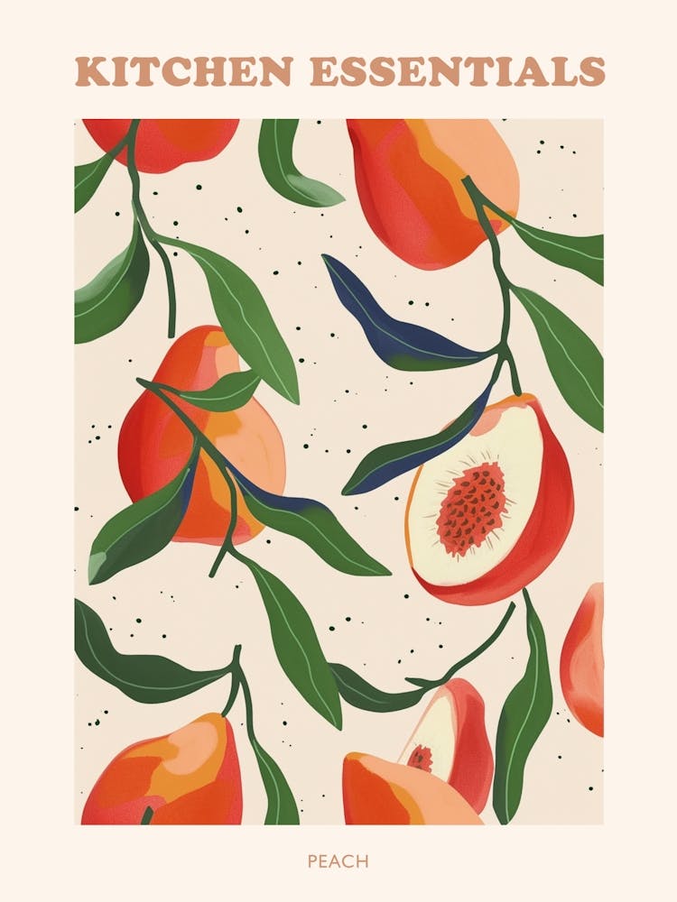 Peach Pattern Illustration Poster 2