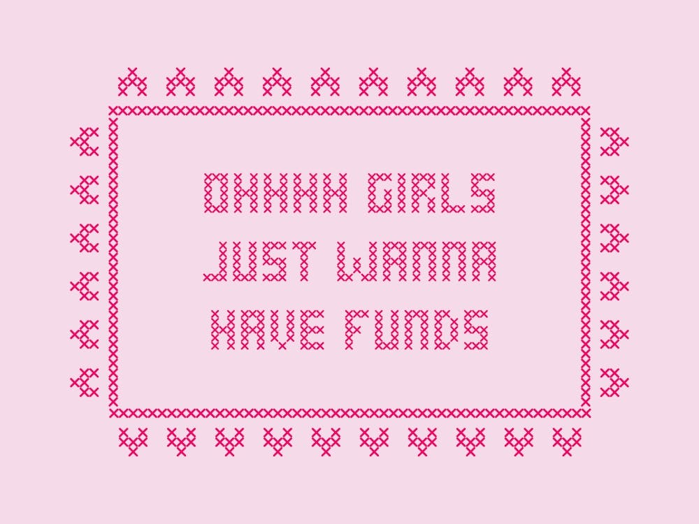 Girls Want Funds Cross Stitch