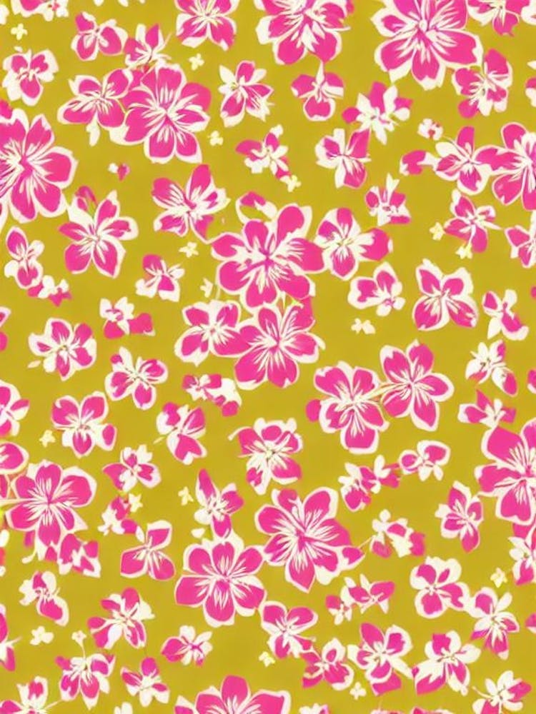 Vinca Floral Print Warm Tones 1 Flower