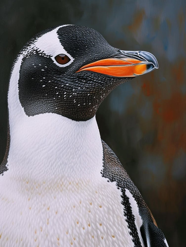 Adlie Penguin Floreana Island Oil Painting 2