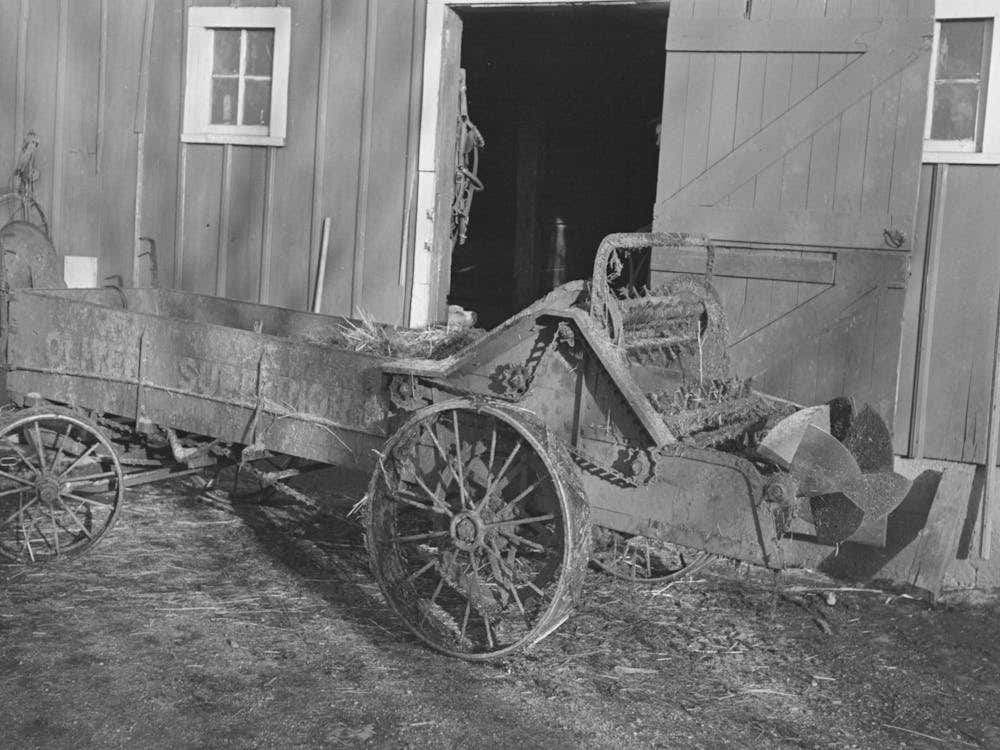 Manure Spreader, Emmet County, Iowa By Russell Lee