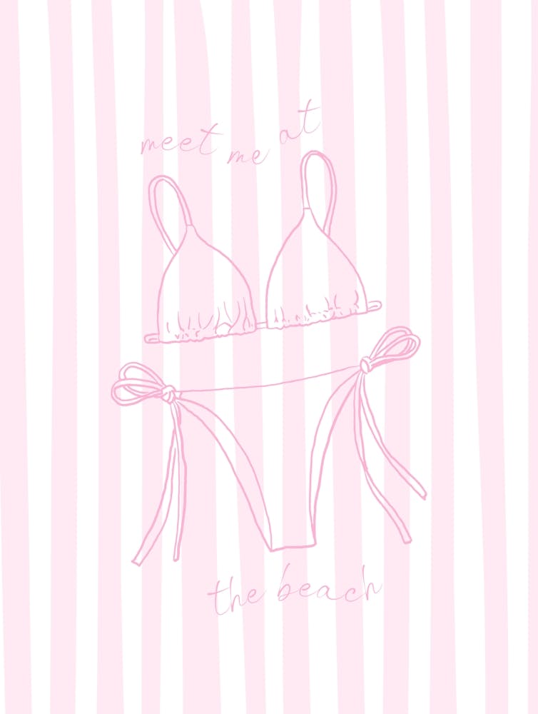 Meet Me At The Beach Bikini - Pink