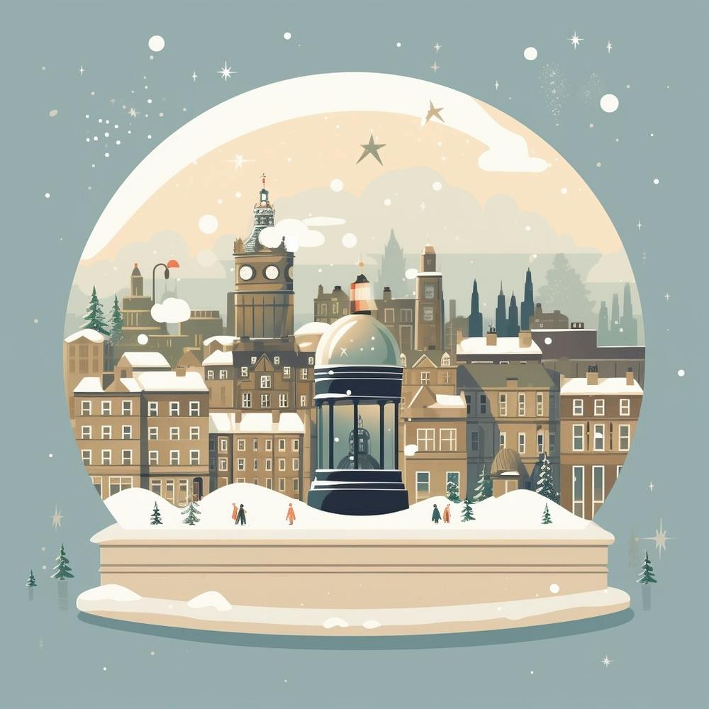 Edinburgh Schottland 5 Schneekugel