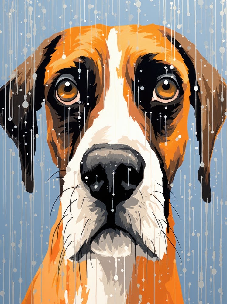 Boxer Dog In The Rain