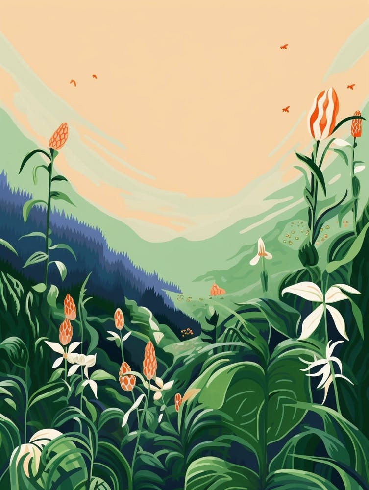Boho Wildflower Painting False Solomons Seal 2