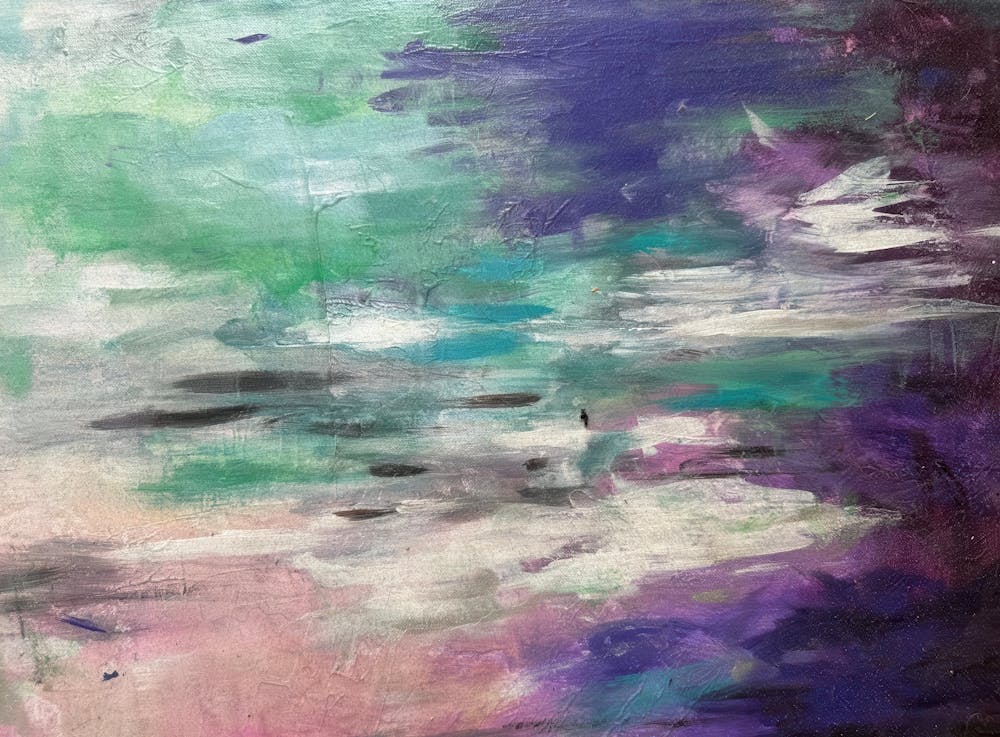 Water Reflections Abstrakt Painting