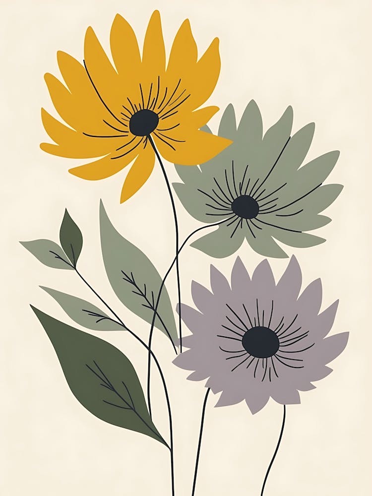 Skandinavische Blumenprints | Einfache & Stilvolle Botanische Kunst für Gemütliche Zuhause