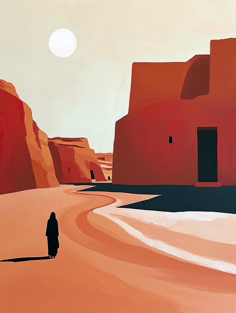 Woman In The Desert, Arabian 1