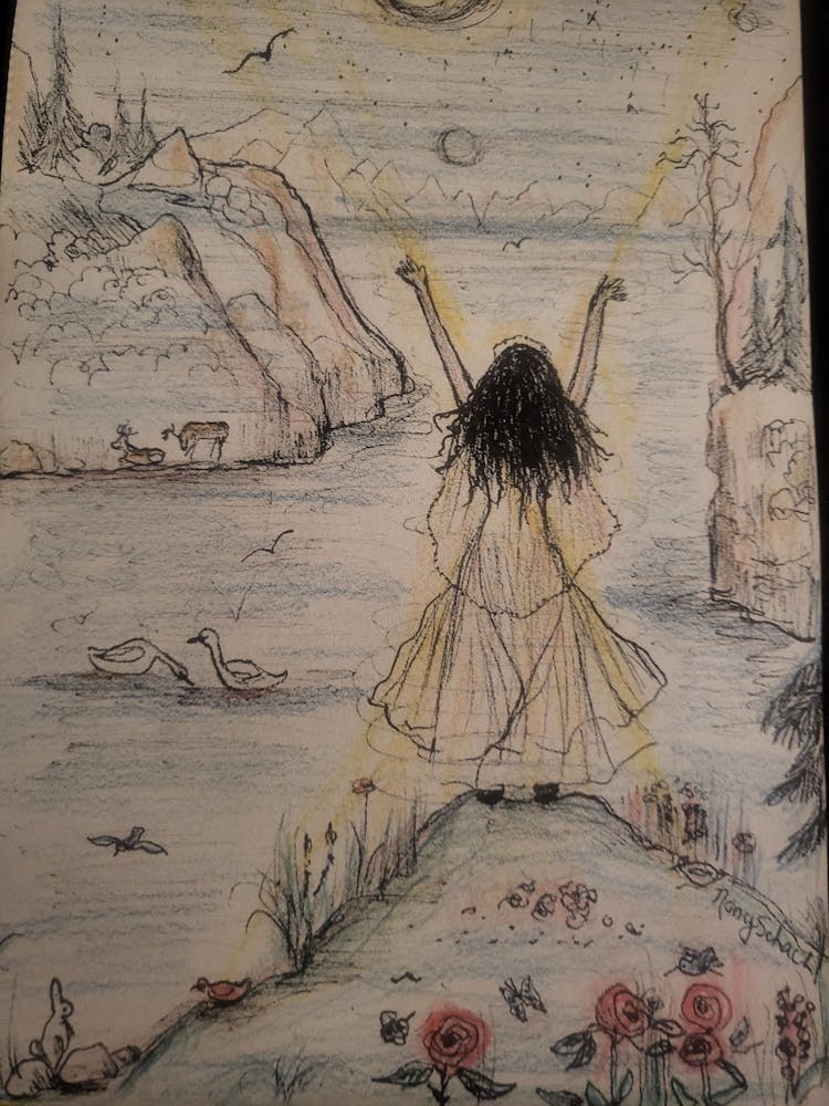 Fille Au Clair de Lune