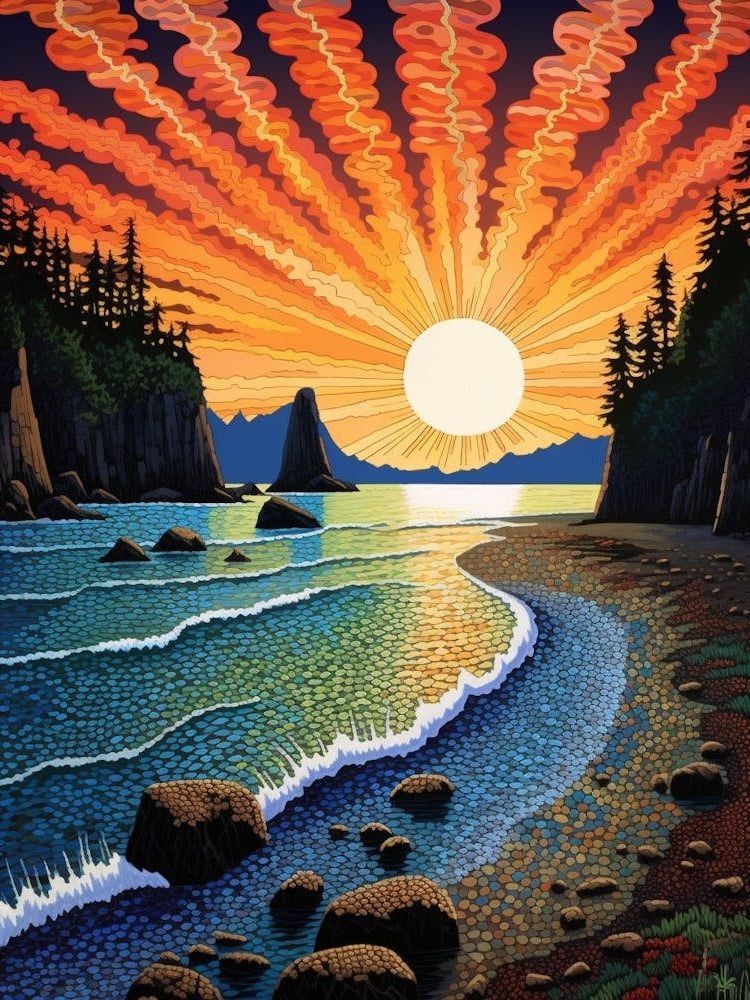 Olympic National Park Retro Pop Art 12