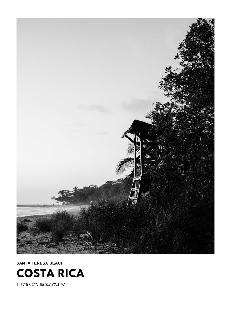 Coordinates Poster Costa Rica