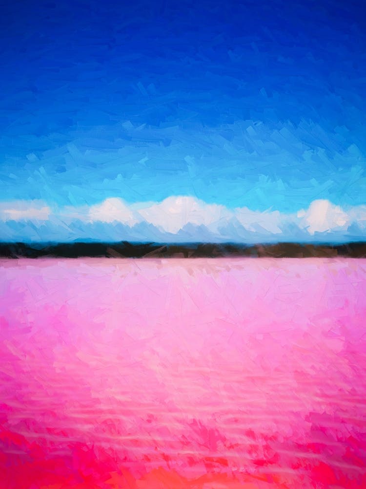 Pink Lake Abstract