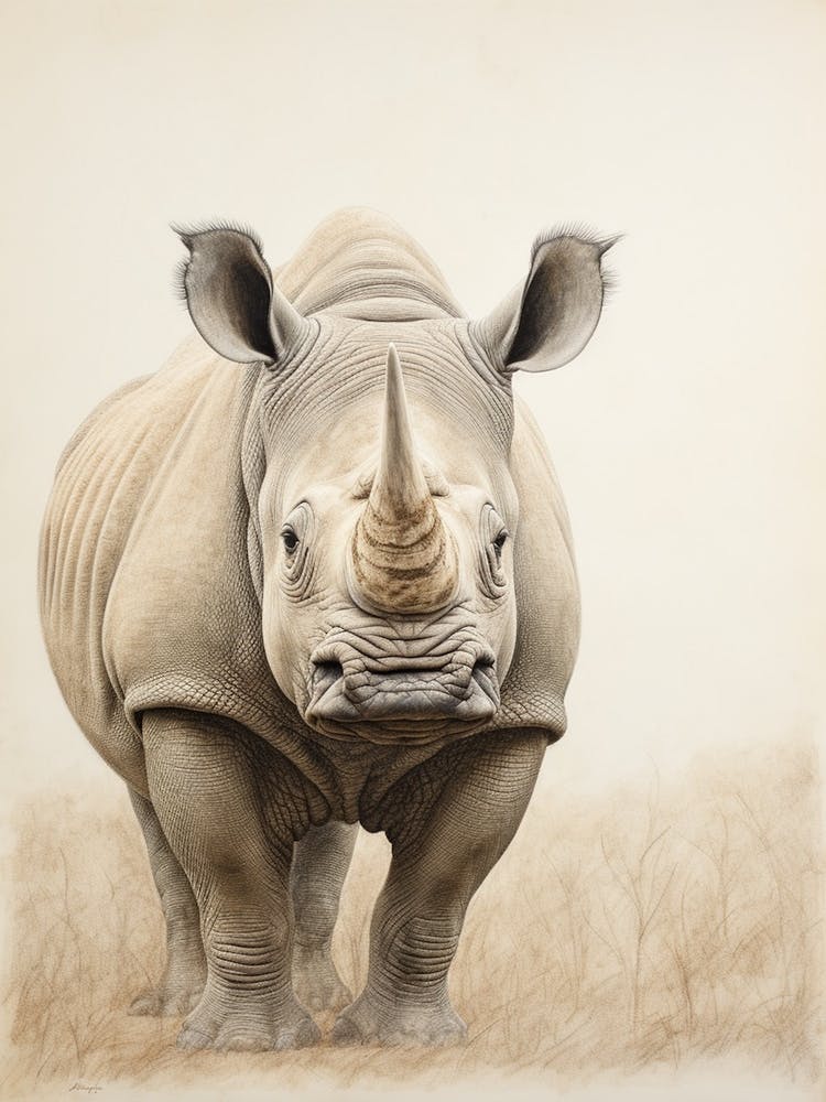 Einfache Illustration eines Nashorns 8