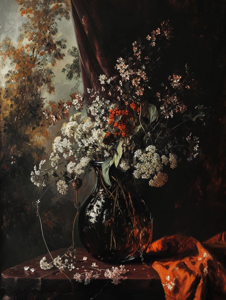Barock Florales Stillleben Nigella 1