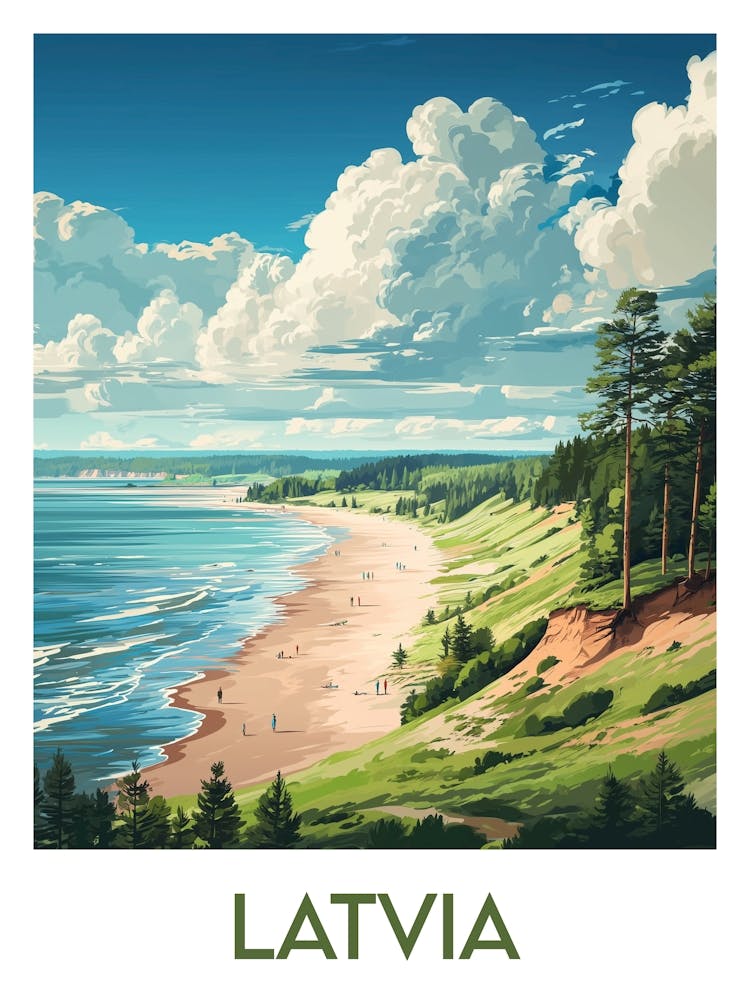 Affiche de voyage Latvia