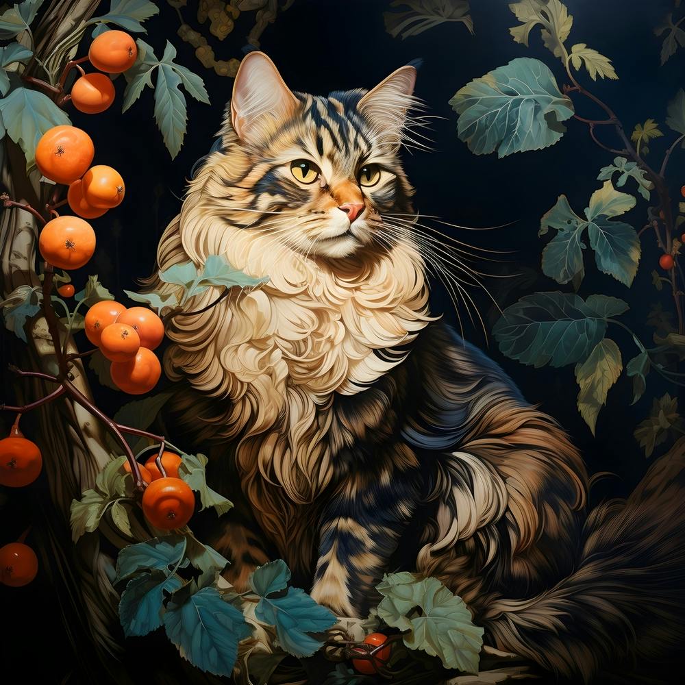 Contemporary Floral Cat 11