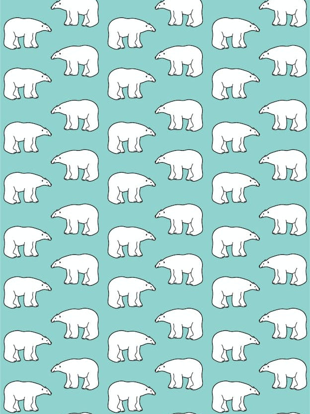 Polar Bear Pattern On Mint