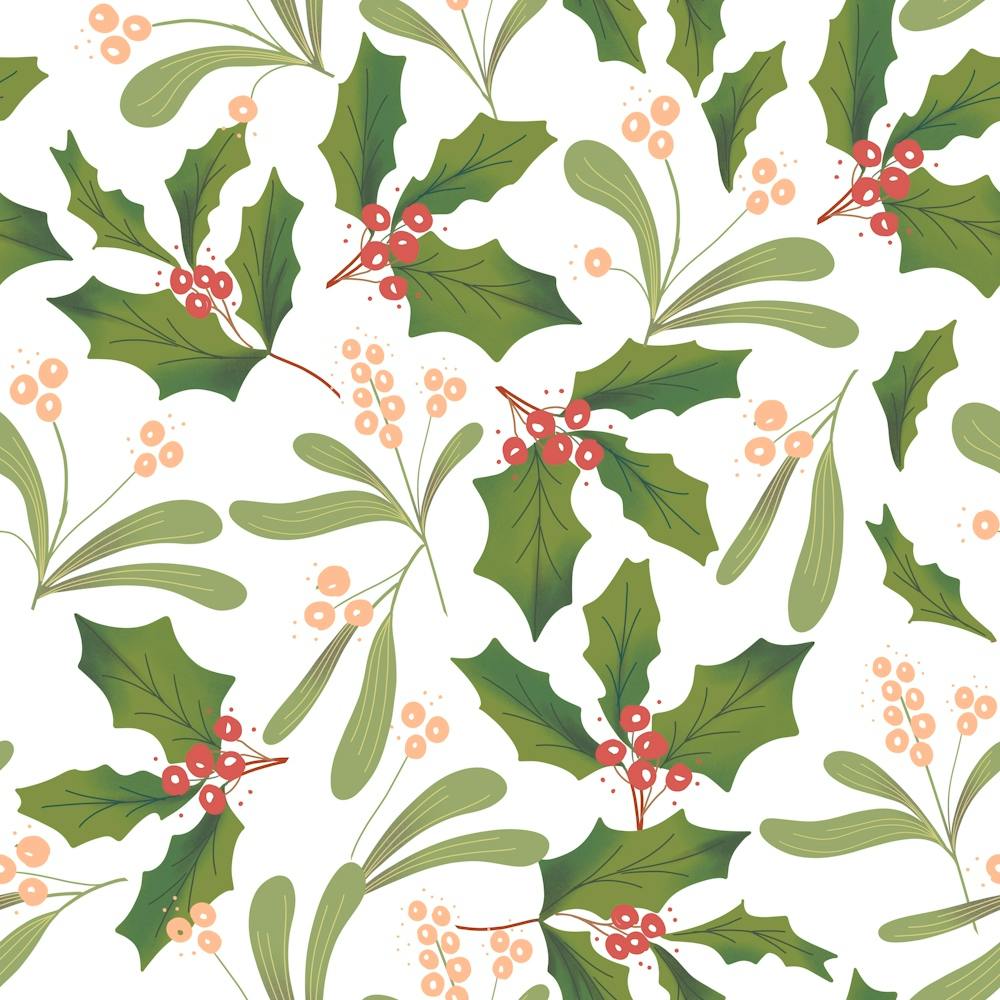 Christmas Green Leaves