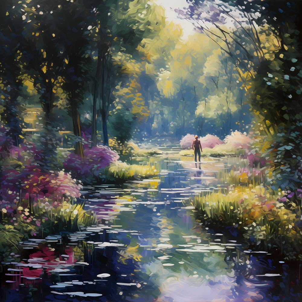 Threaded Tranquility: Sarah's Soft Springscape