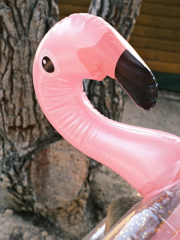 Inflatable Pink Flamingo Floatie // Ibiza Travel Photography