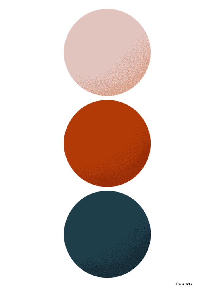 103..Modern boho art, cohesive colors.