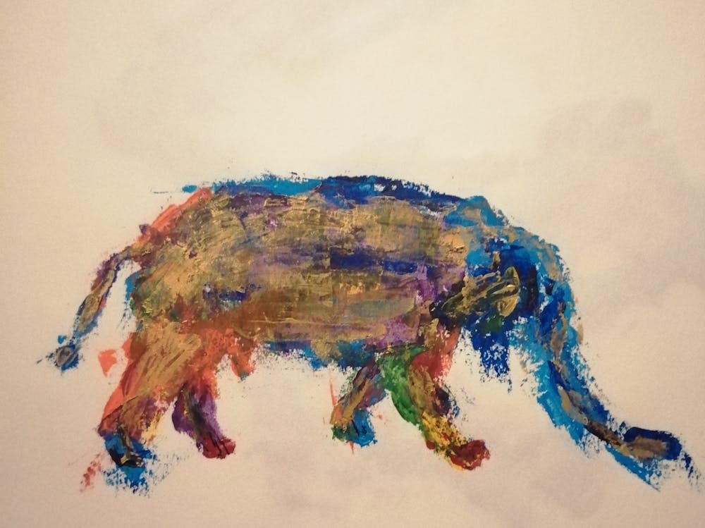 Colourful abstract elephant
